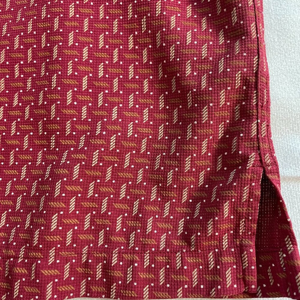 Zimni Sport 100% Silk 90s Med Men’s Casual Button Front Short Sleeve Shirt Red - Picture 6 of 12